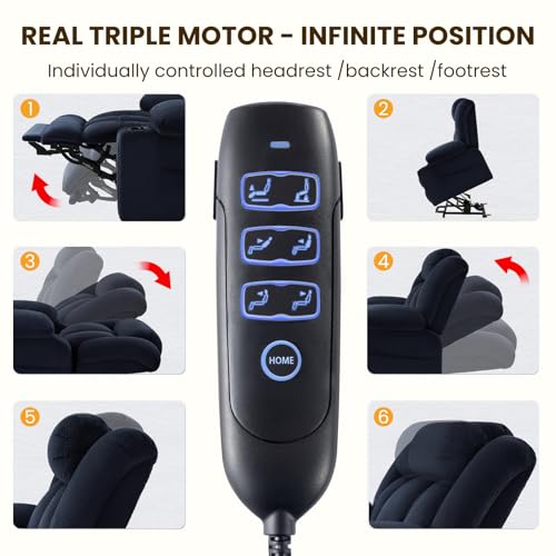 Power Lift Recliner Chair for Elderly with Heat and Massage, Grey R7895