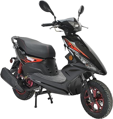 HHH Wave 150cc Scooter Moped with 10" Aluminum Wheels Black O5020