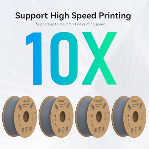 Creality Hyper PLA Filament 1.75mm High Speed 3D Printer Filament, 4 Pack 1kg Spool, Black & White K3786