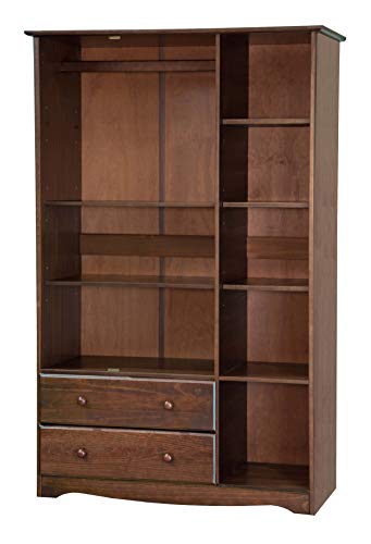 Palace Imports Solid Wood Grand Armoire Wardrobe Closet, Java A359437