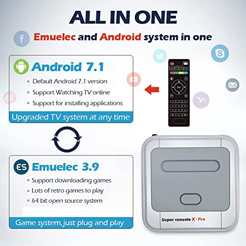 Kinhank Retro Game Console Super Console X PRO with 65000+ Games, 70+ Emulators, 4K TV M628147