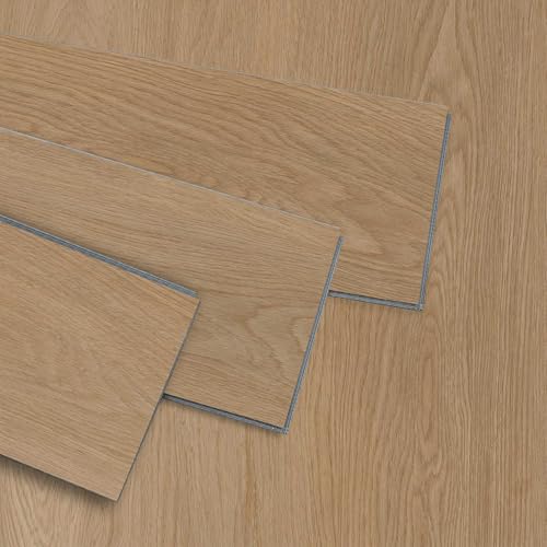 Interlocking Luxury Vinyl Flooring Wood-Look Planks SPC Rigid Core Waterproof Hickory Q852539