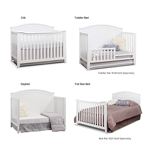 SORELLE FURNITURE Berkley Round Top 4-in-1 Convertible Crib, Non-Toxic Wood, Gray Y5411