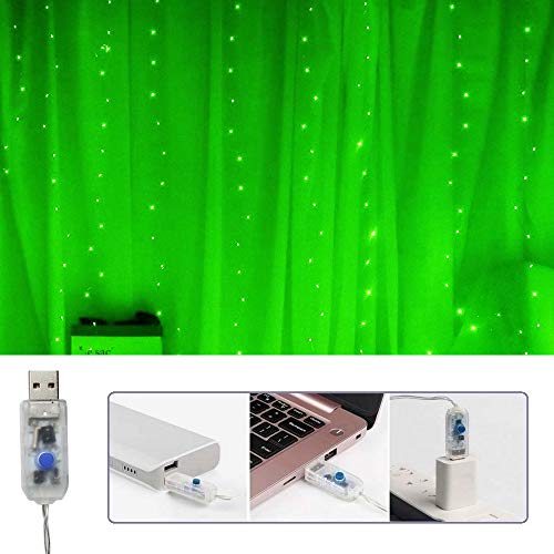 300 LED Curtain Christmas String Lights with Remote Control USB Power for Bedroom Home Decor K9828