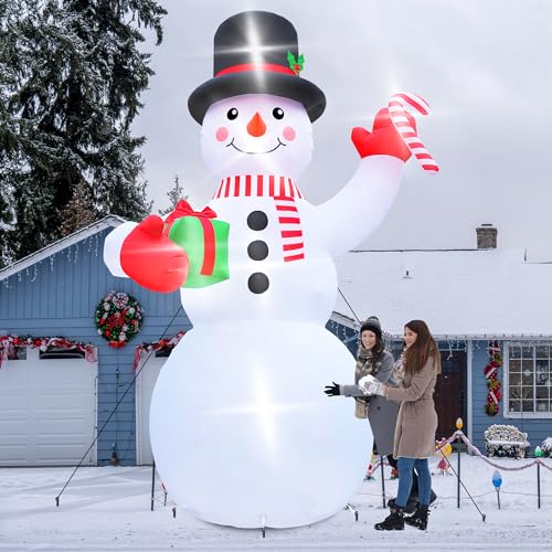 16FT Christmas Inflatable Snowman with LED Lights Outdoor Yard Decor N561071