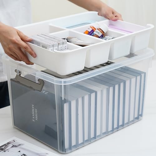 Citylife 17 QT Plastic Storage Box with Removable Tray A71310