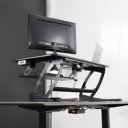VIVO 36 inch Electric Stand Up Desk Converter, Black U953
