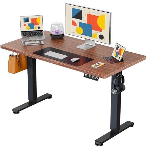 ErGear Height Adjustable Electric Standing Desk 48 x 24 Inches, Walnut S608