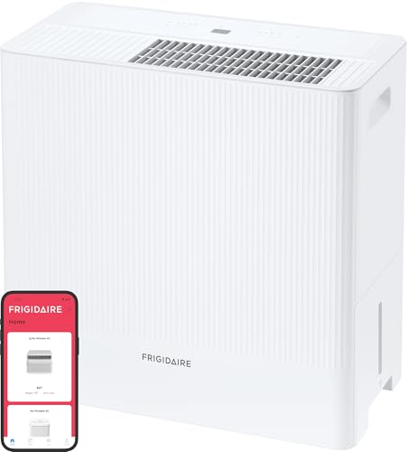 Frigidaire 50-Pint Portable Dehumidifier with Wi-Fi for Medium/Large Rooms, White Q334986