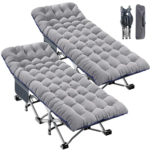 ABORON Oversized Folding Camping Cot for Adults, Double Layer 1200D, with Mat & Carrying Bag S2407