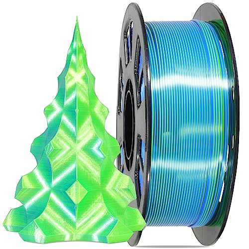MIKA3D Bicolor Silk PLA 3D Printer Filament Bundle, 1.75mm, 6 Spools V5573