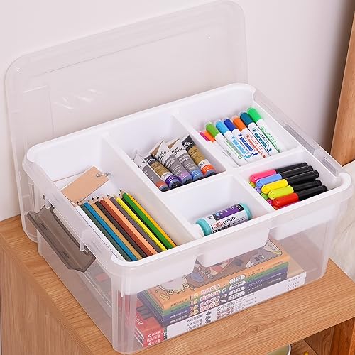 Citylife 17 QT Plastic Storage Box with Removable Tray A71310