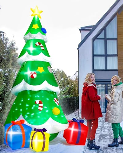 Giant Inflatable Santa Claus with LED Lights Outdoor Christmas Decorations W1618