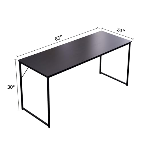Vintage 63 Inch Computer Desk with Metal Frame C86416