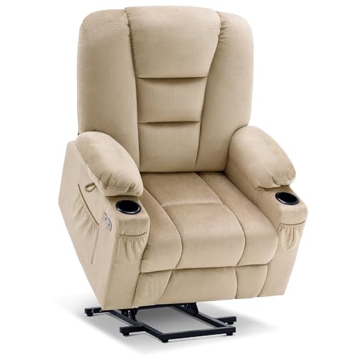 MCombo Small Power Lift Recliner Chair with Massage and Heat, Brown N356790