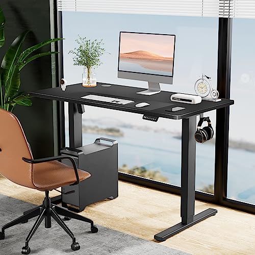 Adjustable Height Electric Standing Desk 55x24 Inch Black W5266