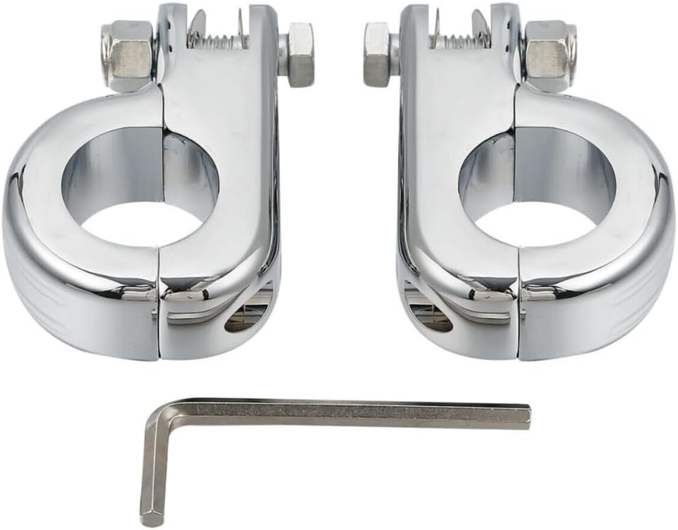 1-1/4" 32mm Motorcycle Engine Guard Foot Pegs Chrome Aluminum R505