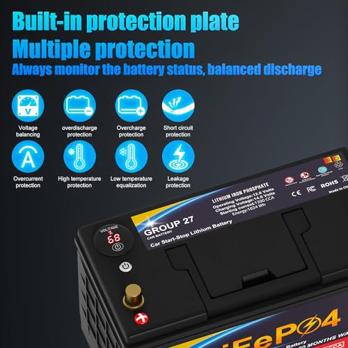 Lithium Car Battery 12.8V 576WH Group 47 LiFePO4 Starter Battery K16750