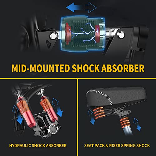 EBKAROCY Foldable Electric Bike for Adults, 400W Motor, 48V 15AH Removable Battery S109155