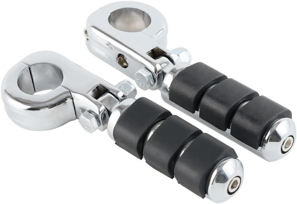 1-1/4" 32mm Motorcycle Engine Guard Foot Pegs Chrome Aluminum R505