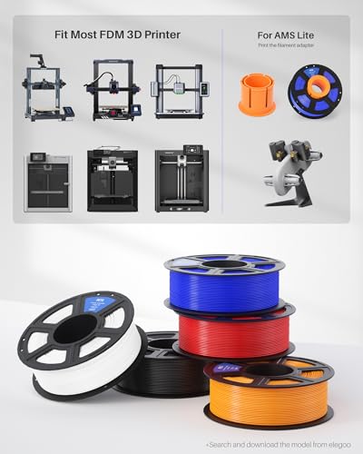 ELEGOO PETG Filament 1.75mm Black 2KG, 3D Printer Filament for FDM Printers D745395
