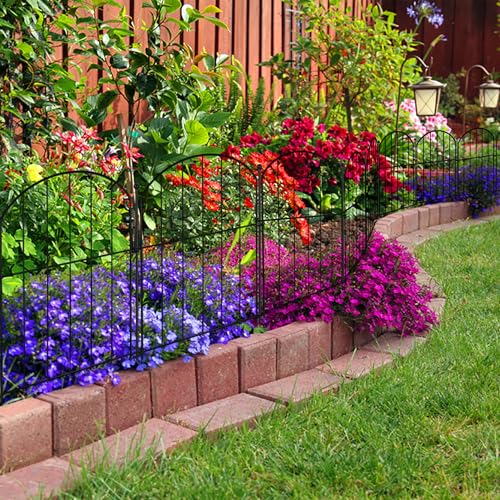 Arched Rustproof Metal Garden Fence Border 10 Panels E698