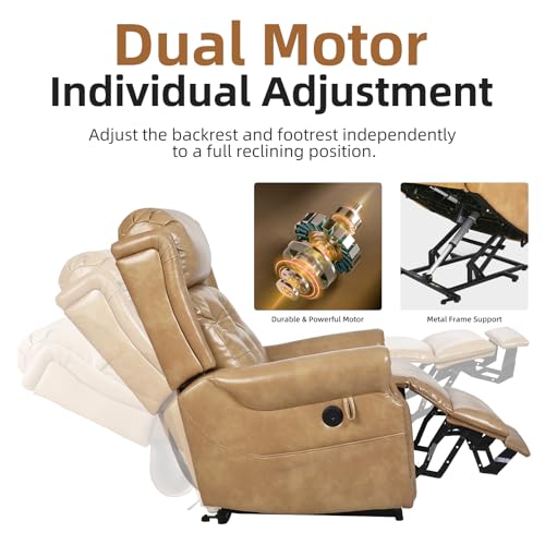 Oversized Power Lift Recliner Chair for Elderly with Massage and Heat T36815
