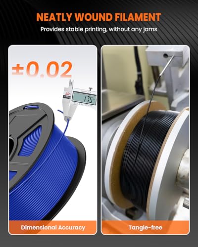 PLA 3D Printer Filament 1.75mm, 8 Spools, 2kg, Multi-Color B3949