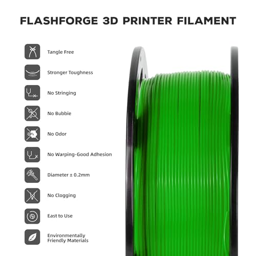 FLASHFORGE PLA Filament 1.75mm Burnt Titanium, Color Changeable 3D Printer Filament 1kg T433110