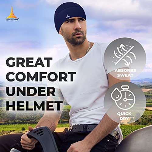Sweat Wicking Helmet Liner Skull Cap Beanie A96441
