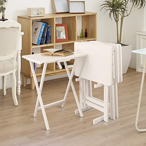 Casual Home 5 Piece Tray Table Set, Espresso U4669