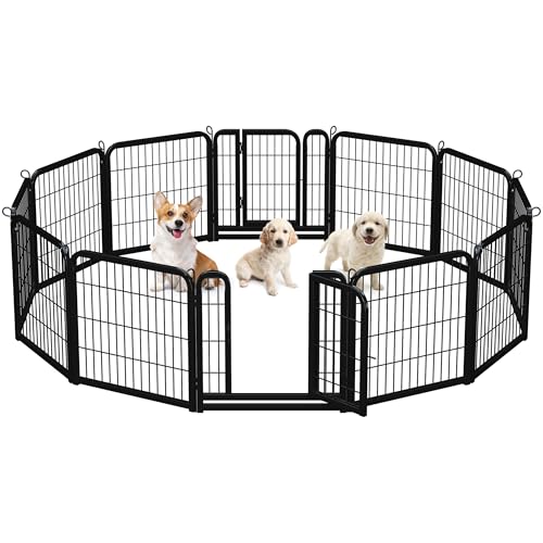 Yaheetech Dog Playpen Outdoor 40 Inch 8 Panels Metal Pet Fence I4784