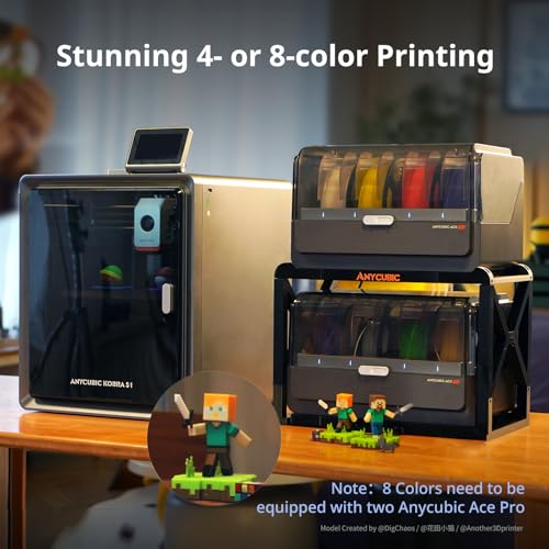Anycubic Kobra S1 Combo 3D Printer, Multi-Color High Speed Core XY M628