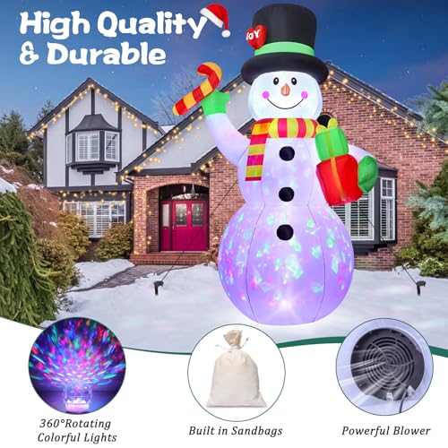 10 FT Inflatable Santa Claus with LED Lights for Outdoor Christmas Decor L40414