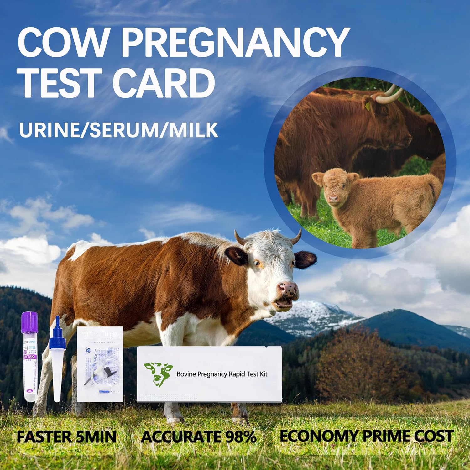 Quick Cow Pregnancy Test Kit for Cattle V144