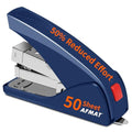 AFMAT Effortless Stapler for Desk, 50 Sheet Capacity, Low Force, Built-in Staple Remover, One Finger Touch Stapling Desktop Stapler, Portable & Space Save Size, Good for Home & Office, Green