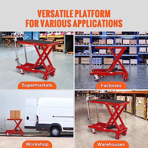 VEVOR Electric Lift Table 330 lbs Capacity, Height Adjustable, Black Y3219