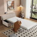 Twin Size Folding Ottoman Sleeper Bed with Mattress Convertible Guest Bed Light Gray Modern Couch for Bedroom,Apartment Sofa,Office Couch