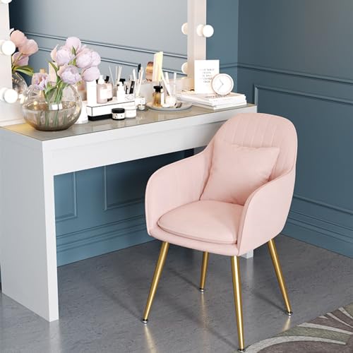 Leather Kitchen Chairs Modern Style Lazy Makeup Stool Livingroom Furniture Hotel Nail Shop Sofa Chair Nordic Dining Chair Backrest Flannel Fabric Chair armrest Dining Chair Velvet (Color : C) B846