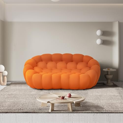 Modern Loveseat Sofa 2 Seater Mesh Fabric Curved Couch N8255