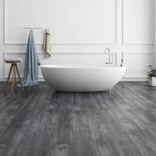 ATOPOSE Peel and Stick Vinyl Flooring 36pcs 6"×36" Wood Effect Waterproof D74600