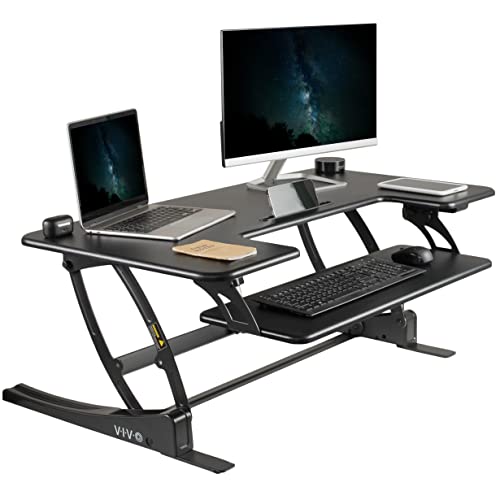 VIVO 36 inch Electric Stand Up Desk Converter, Black U953