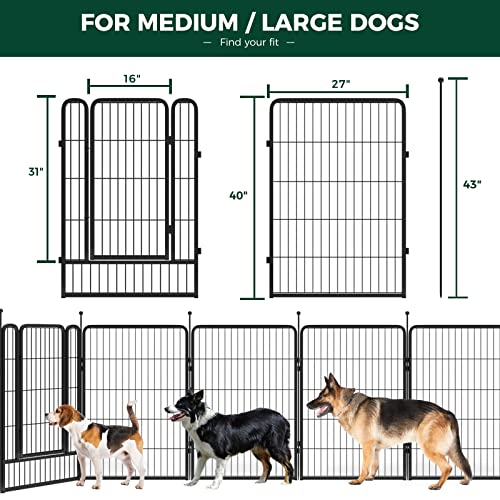 FXW Rollick Dog Playpen 32 Inch 16 Panels for Small and Medium Dogs E405995