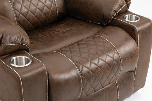 Lift Chair Recliner with Massage and Heat, Heavy Duty for Seniors, Brown V12888