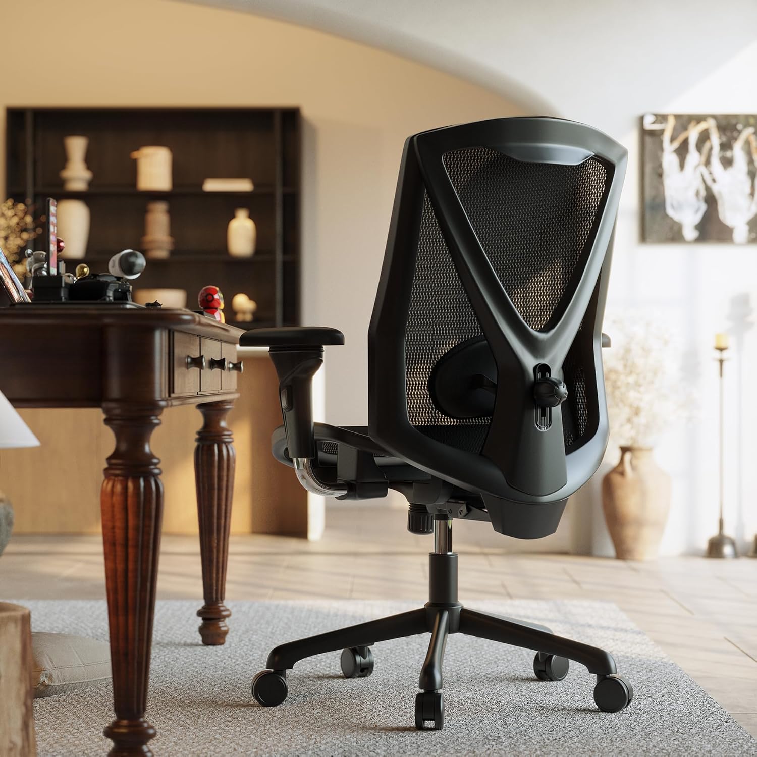 K095 Executive Office Chair, Ergonomic High Back with Adjustable Lumbar Support A645495