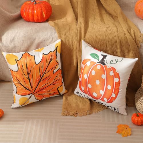 Christmas Pillow Covers 18x18 Set of 4, Double-Sided Print G493315