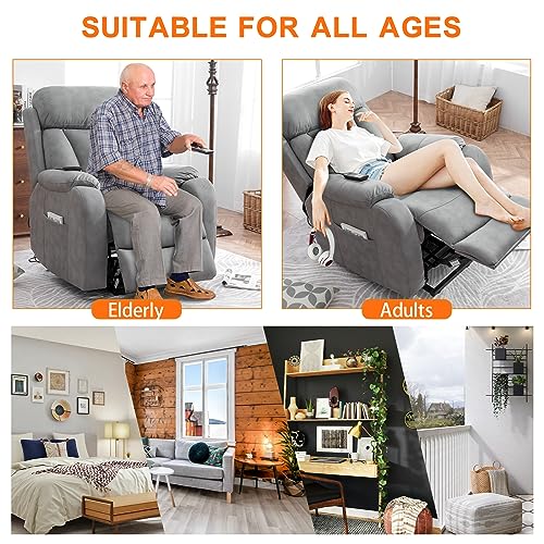 Power Lift Recliner for Elderly with Remote Control, Navy Blue P60192