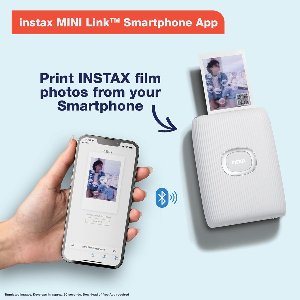 Fujifilm Instax Mini Link 2 Smartphone Printer - Clay White J167
