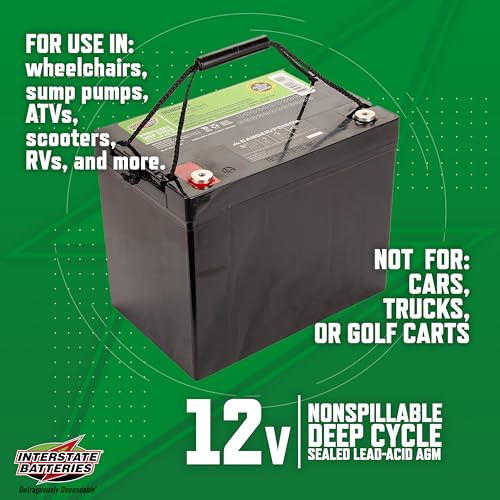 Interstate Batteries 12V 35AH AGM Deep Cycle Battery Y97773