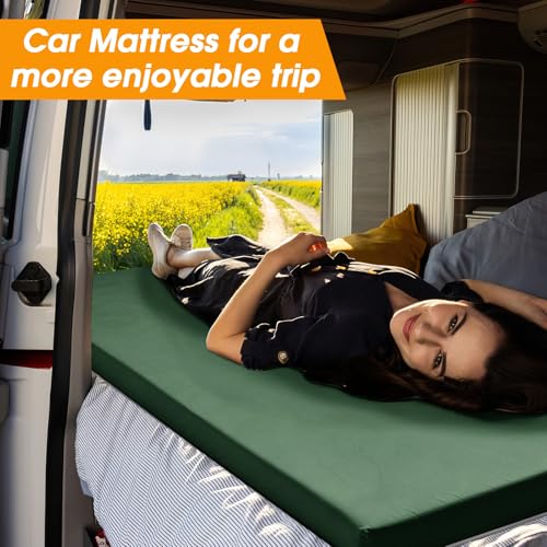 CYMULA Camping Cot Mattress 2in Memory Foam Sleeping Pad for Adults, Portable Roll Up Travel Pad R569502